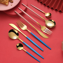 Steak knife and fork Net red spoon chopsticks Nordic ins Western tableware gift box gift custom LOGO spoon and fork