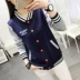 Đầu mùa xuân năm 2021 đồng phục bóng chày nữ cỡ lớn mới, áo khoác ngắn nữ, áo khoác nữ mùa xuân, thu và đông tất cả các trận đấu rộng rãi phiên bản Hàn Quốc - Áo khoác ngắn