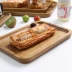 Zebra gỗ khay hình chữ nhật hộ gia đình khay nước cốc bánh mì rắn gỗ tấm tròn trái cây bằng gỗ - Tấm khay gỗ Tấm