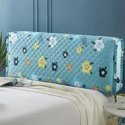 Cotton cotton bedside cover simple modern fabric soft bag cover leather bedside back cover dust cover cloth protective cover