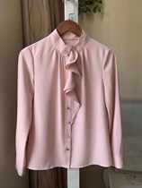  Spot S 19 autumn and winter elegant commuter stand-up collar lace decorative shirt SFBA98901L BA98901L