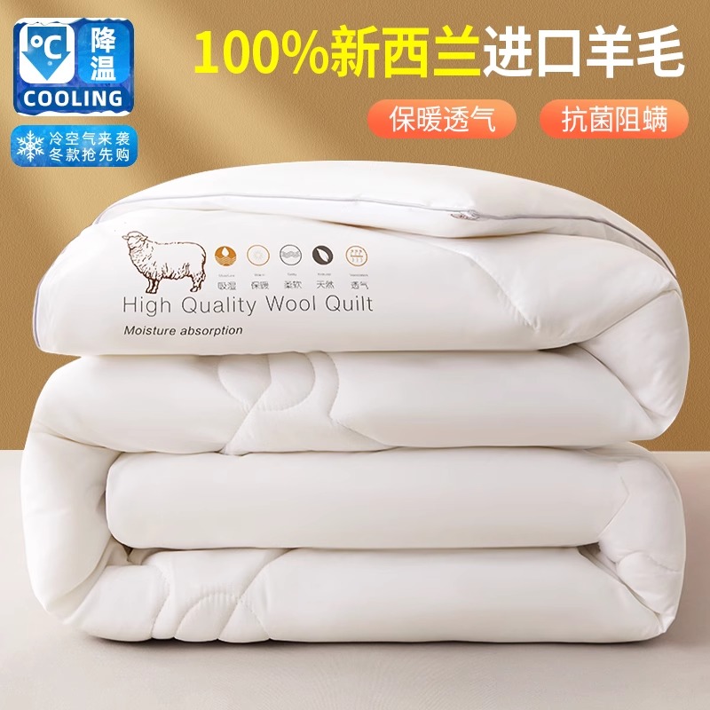Australia imports New Zealand wool by 100 pure wool winter by thickened warm quilt quilted by Core 6 cashmere by 10 kilos-Taobao