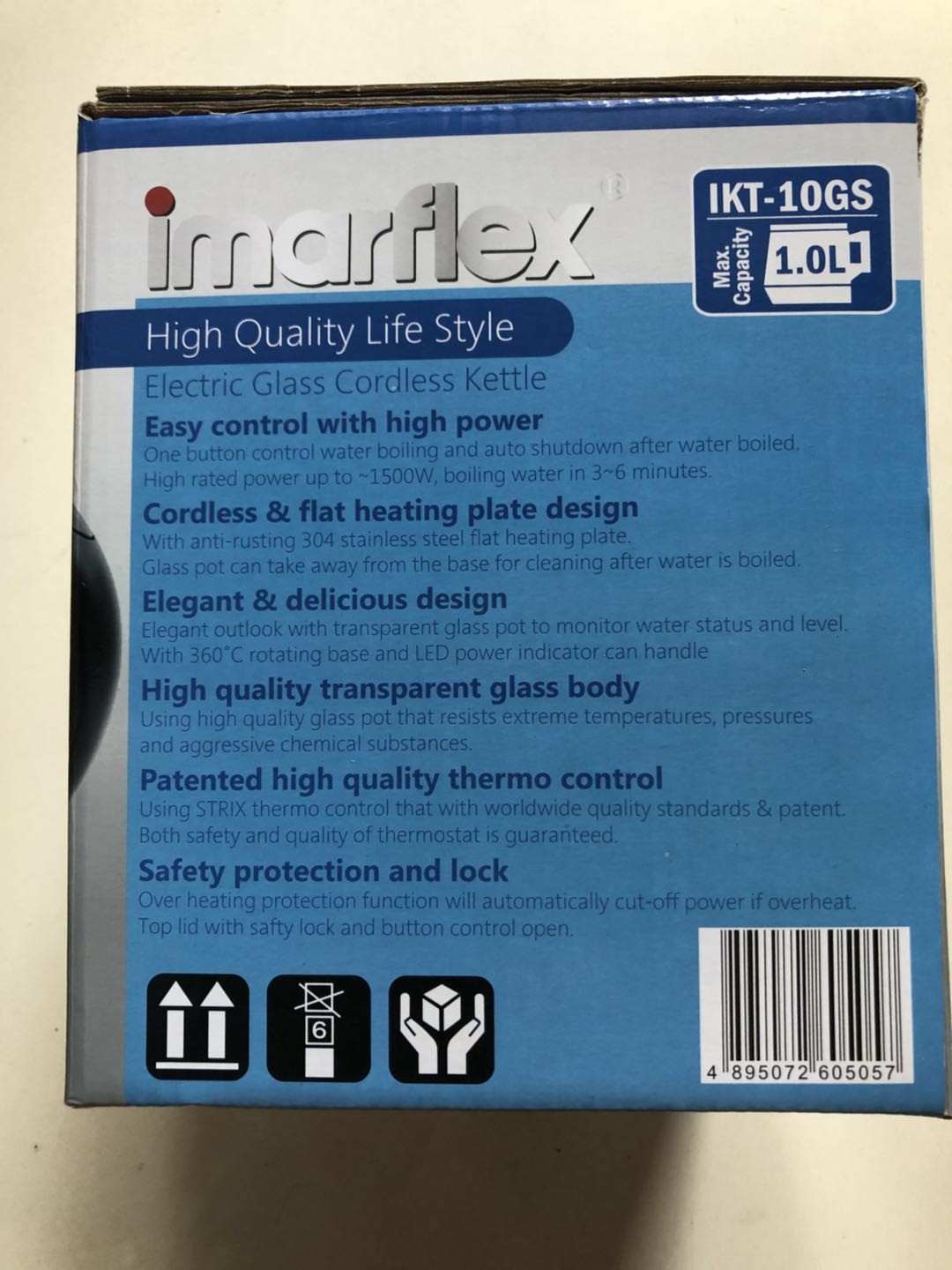 Nhập khẩu chính hãng 1.7 lít ikt-17GS01 Nhật Bản ấm đun nước điện Ima ikt-10GS - ấm đun nước điện am sieu toc