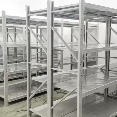 Guangzhou warehouse storage shelf metal shelf storage household medium heavy-duty rack display shelf direct sales