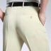 Mùa hè của nam giới mỏng quần phù hợp với sắt miễn trung niên lụa lưng cao loose-fitting quần thẳng nam quần chống nhăn. 