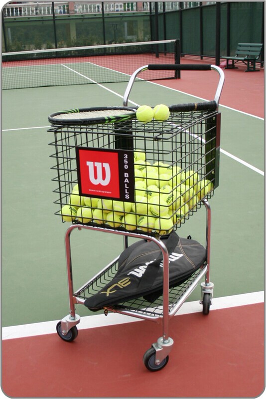 Tennis Coach's Ball-Picking Roller Cart Wilson Tennis Cart Ball-Carrying Cart Foldable and Can Be Placed at the Back of the Car Wilson