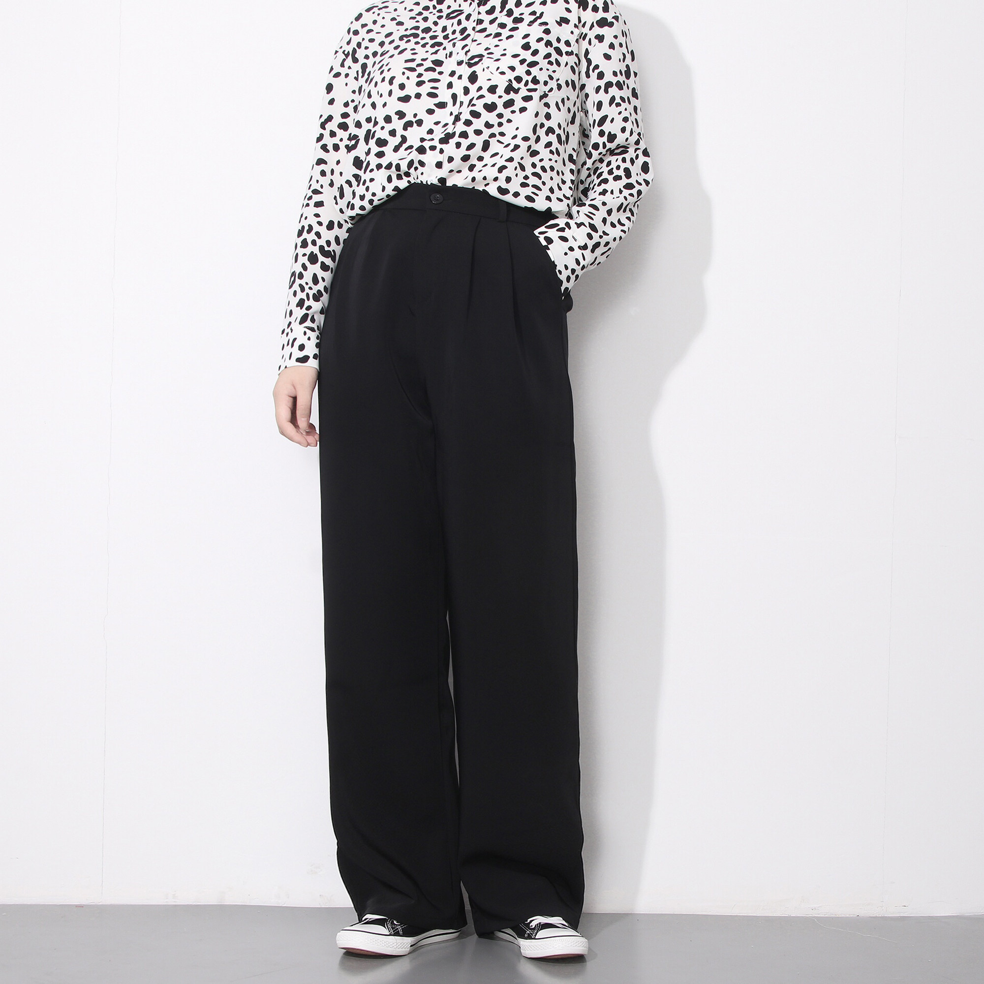 Micro Fat Large Size Western Dress Pants Woman Spring Summer Straight Cylinder Loose Fat Mm High Waist Display Slim Fit 100 Lap Casual Wide Pants