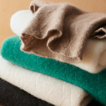 Autumn and winter new cashmere sweater womens 100 pure cashmere pile collar pullover thick sweater mat woven diamond knit base