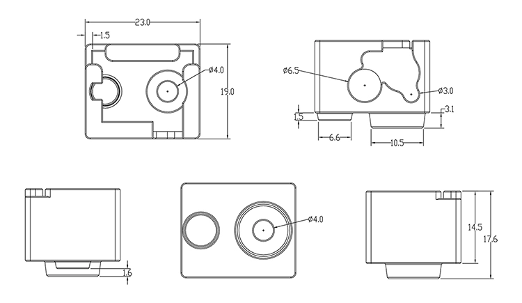 Phụ kiện máy in 3D XCR 2IN1-V2 mô-đun đầu phun 2 trong 1 đầu đùn đầu nóng bộ đầu in - Phụ kiện máy in