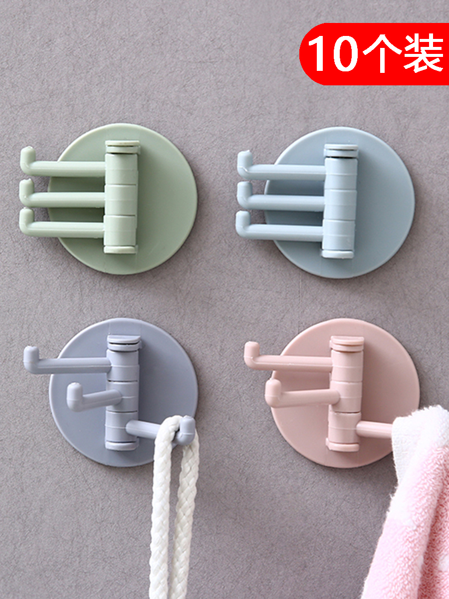 Kitchen paste hook strong viscose wall hanging wall no trace no punching sticky hook door behind clothes nail-free clothes hook