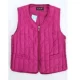 Áo vest cotton nữ mùa đông size ngắn size lớn dày trung niên không cổ áo vest vai mùa xuân và mùa thu áo mẹ ấm bên trong mặc áo khoác phao nữ