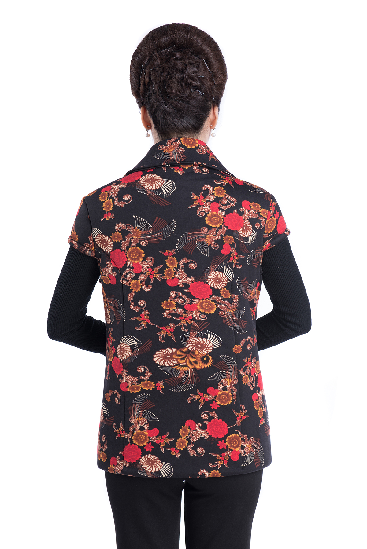 Trung và già thu đông cộng với áo vest cotton nhung dày với một nửa tay áo để giữ ấm cho mẹ vest cỡ lớn cộng với áo khoác béo áo khoác nữ mùa đông