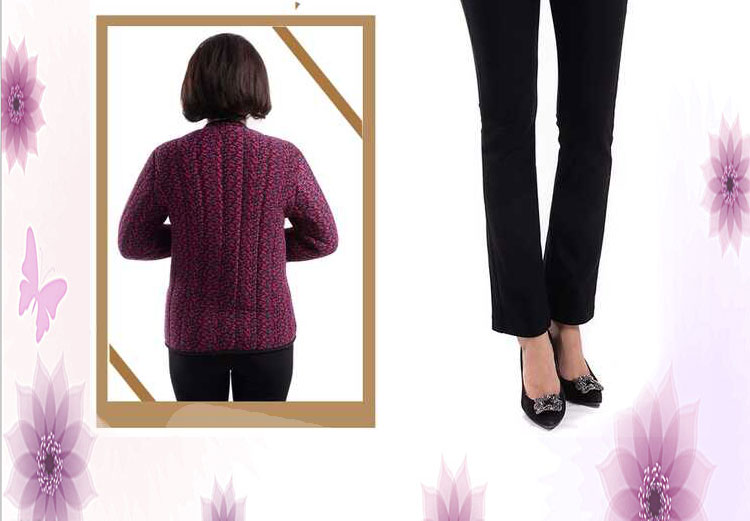 Áo khoác mùa đông cho phụ nữ trung niên và người già 60-70-80 Bộ đồ cotton ông già cỡ lớn cộng với áo khoác nhung áo khoác cho phụ nữ 40 tuổi