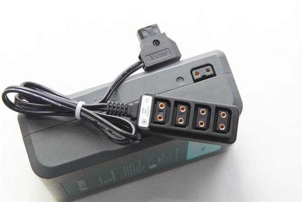 D-TAP B-type male plug turns four-connected mother head 10%-4 power cord camera battery dispenser