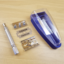 Jinda Japan-US double-sided knife holder manual razor adult household razor non-electric ultra-thin blade shaving hair