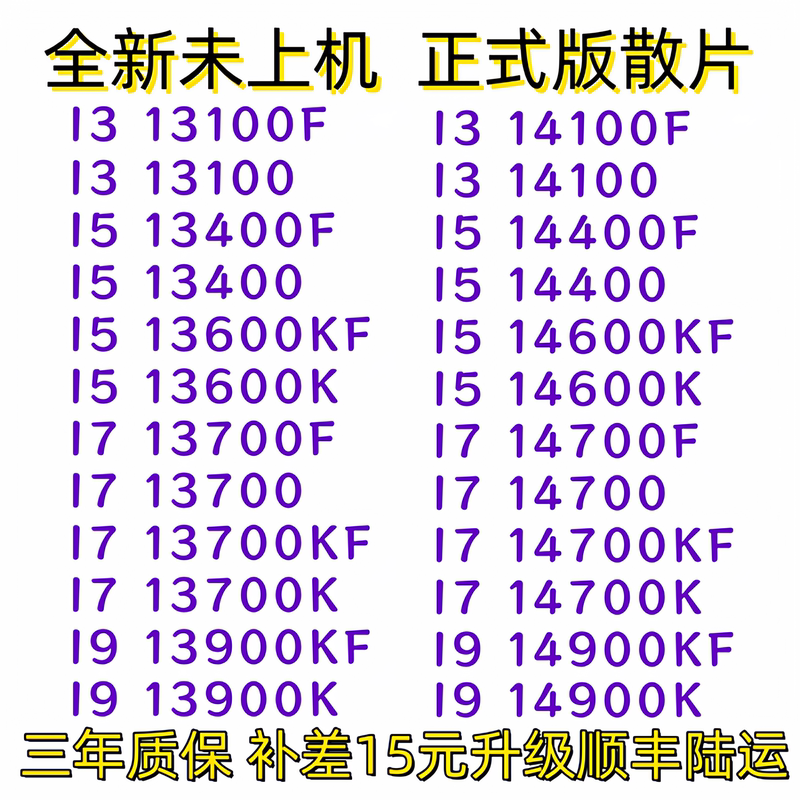 I5 13400F 13600Kf I5 14400F 14600Kf I7 14700Kf I9 14900Kf Bulk I5 13400F 13600Kf I5 14400F 14600Kf I7 14700Kf I9 14900Kf Bulk