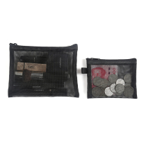 Mesh transparent cosmetic bag portable mini lipstick storage bag Washing bag eyebrow pencil lipstick bag mesh cosmetic bag portable