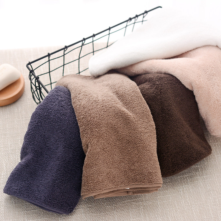 Soft absorbent cotton face wash towel Solid color Japanese-style simple combed cotton face towel