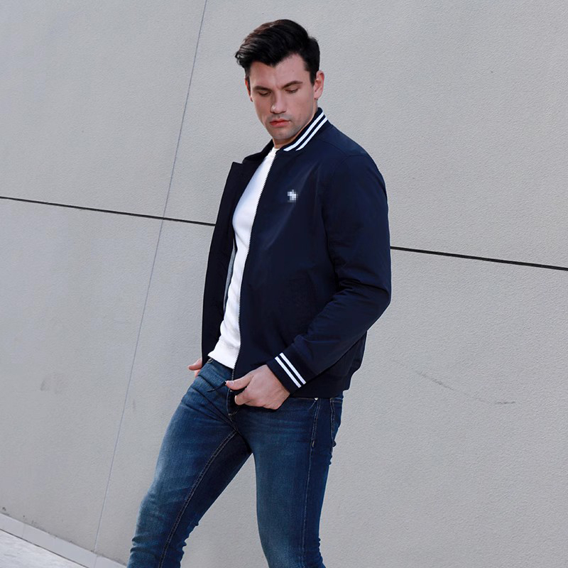 2026 New Style Jacket for Men, Spring, Autumn and Winter Casual Simple Zipper Baseball Jacket, Sports Slim Fit, Stand-Up Collar, Handsome Jacket