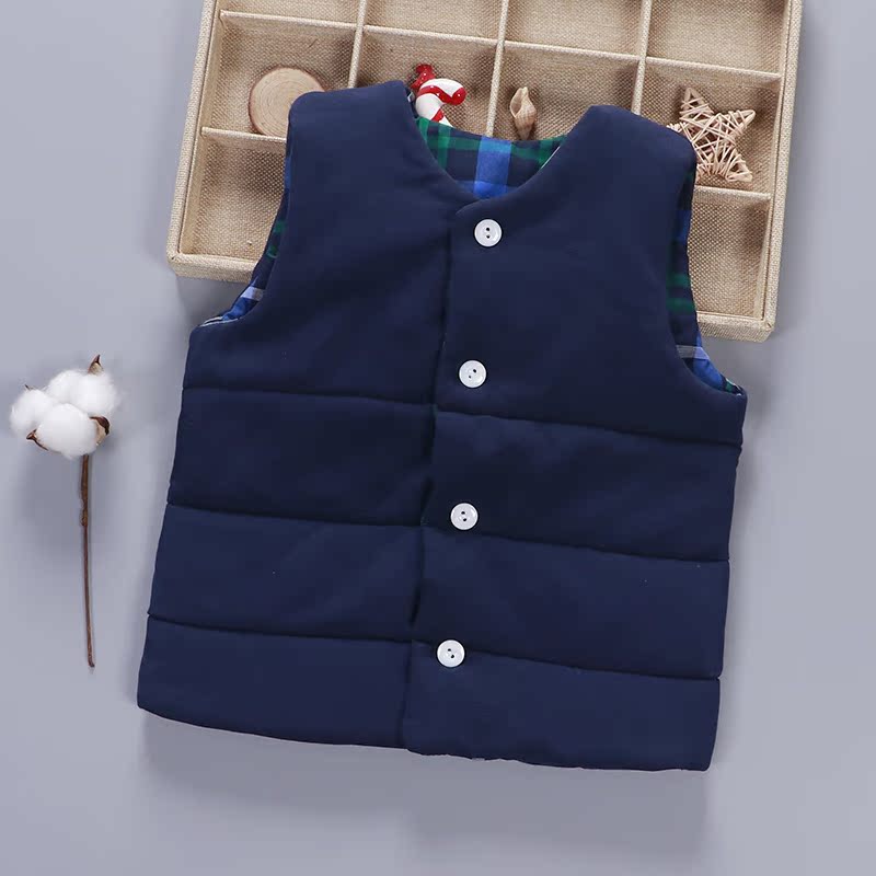 Áo mới cho bé cotton dày vest bé áo khoác gile cho bé gái