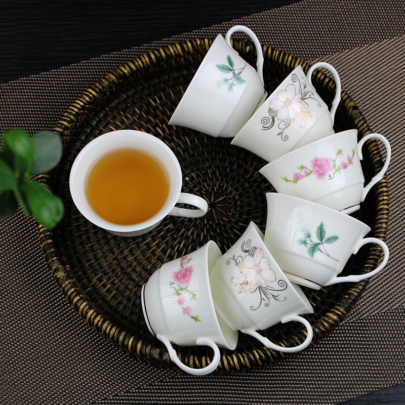 Small Ear-Shaped Tea Cup, Master Cup, Tasting Cup, Ceramic Single Cup, White Porcelain Kung Fu Tea Set with Handle Small Ear-Shaped Tea Cup, Master Cup, Tasting Cup, Ceramic Single Cup, White Porcelain Kung Fu Tea Set with Handle