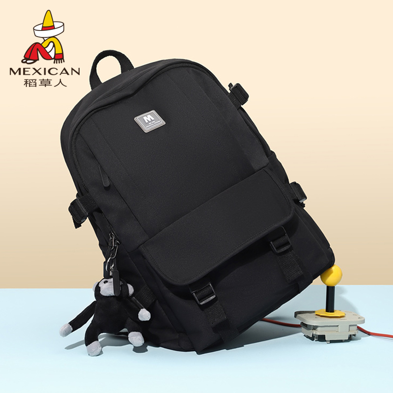 Scarecrow Backpack Men's Trendy Brand Large-capacity Backpack Female Couples Casual Canvas College Students 15 Inch Computer Bag