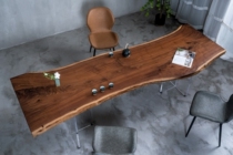 H230 North American black walnuts full board modern minimalist log solid wood table tea table 264 80 80 70 85 * 6
