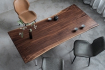 H601 North American black walnuts full board modern minimalist tea table table desk Nordic 185 * 88 * 77 * 86 * 6