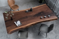 H675 North American black walnuts full board modern minimalist tea table Table Desk 234 * 117 * 100 * 120 * 6 5