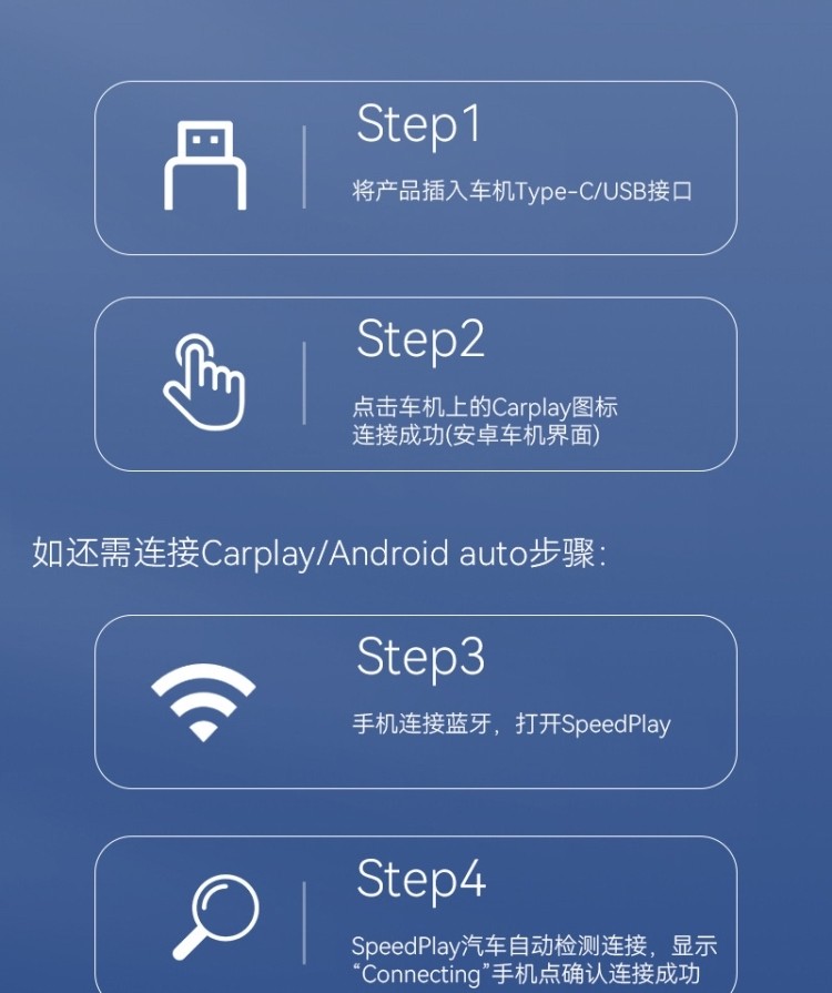 适用香港台湾无线carplay三合一安卓Auto车载盒子ai boxcarplay详情7