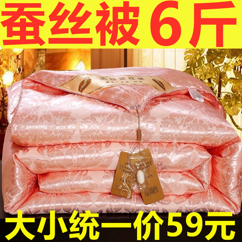 Spring Autumn Silk Quilt 100 Mulberry Silk Spring Autumn Quilt Thickened Warm Air Conditioning Quilt by single double student Dormitory Cotton Quilt