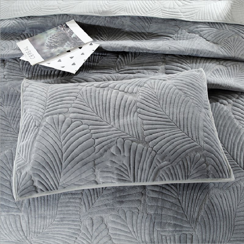 Xuất khẩu châu Âu AB phiên bản da lộn thêu quilting là ba bộ chăn ga gối đệm nước giường bông đơn giản đệm giường drap giường