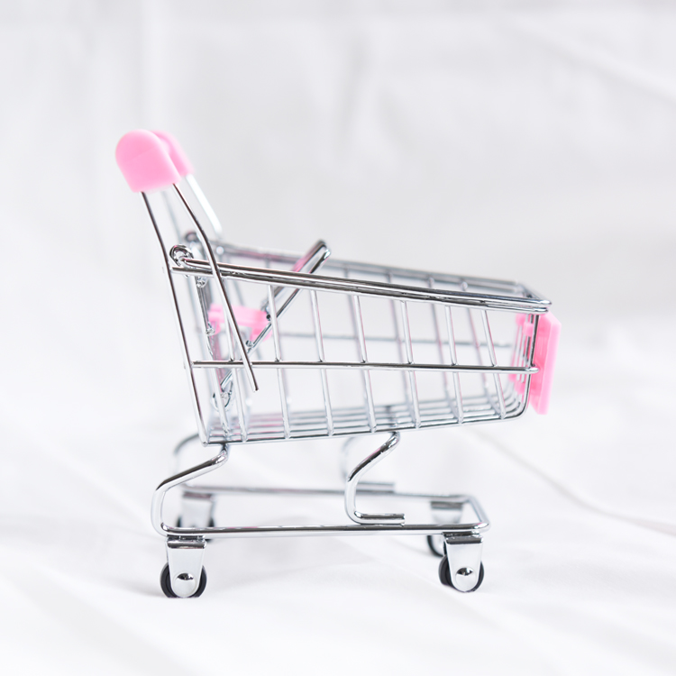 ins girl heart mini supermarket shopping cart creative trolley desktop storage basket pendulum photo props