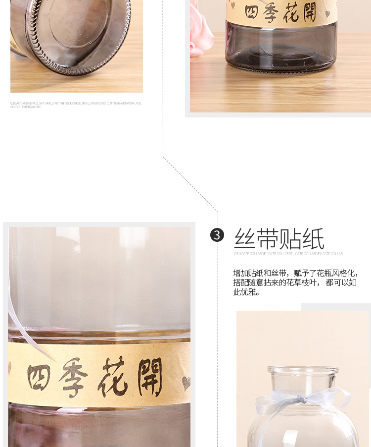 Sáng tạo châu Âu gradient thủy tinh bình thủy canh cây xanh lily lily sao bình hoa phòng khách cắm hoa - Vase / Bồn hoa & Kệ giỏ treo hoa