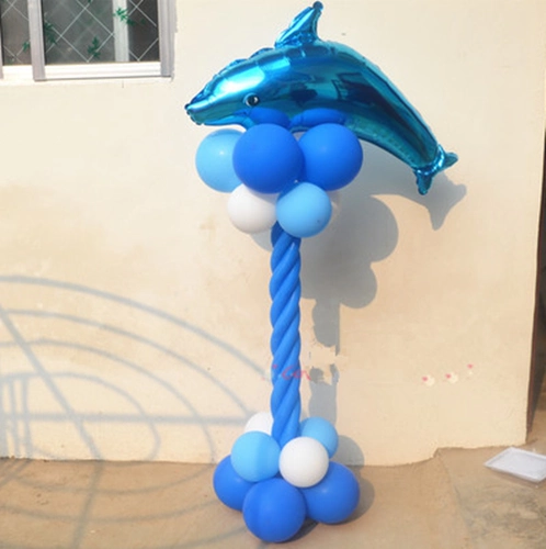 Бесплатная доставка Специальная акция синяя дельфин летающая лошадь Колонна Road Введение в макет дня рождения свадебный отель