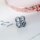 Tinh tế zircon tự nhiên vỏ nhỏ bốn lá cỏ ba lá nhỏ trâm cài chống ánh sáng dây đeo cố định quần chống trượt khóa - Trâm cài