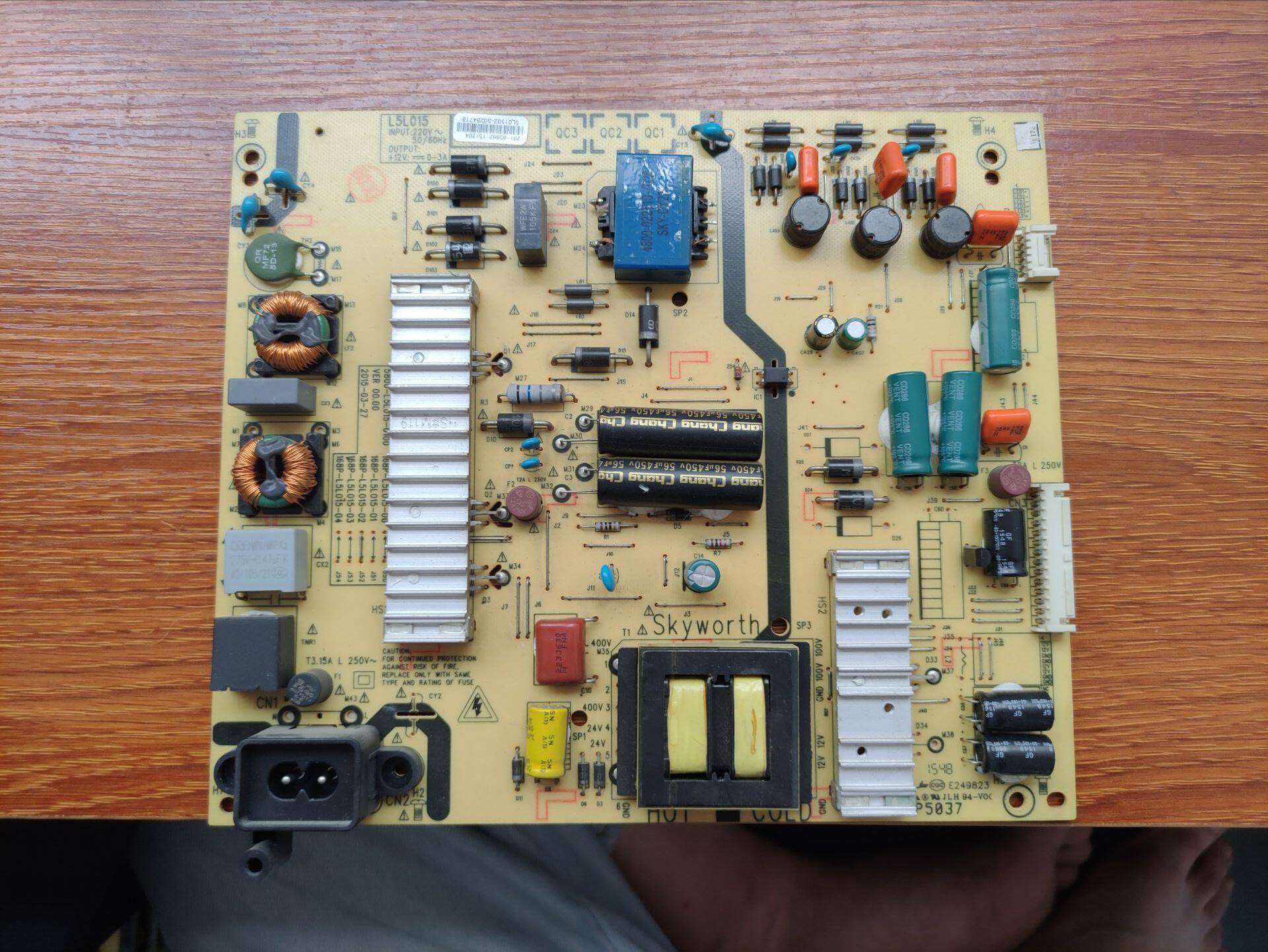 Original non-substitute Skyworth cool open K55 power board 5800-L5L015-0100 168P-L5L015-02