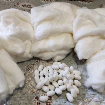 Raw Mulberry Silk Cotton Material for Clothing, Pants, Cotton Jackets, Pillows, Quilts, Eye Masks, Filling Material, Ink Cartridges, Silk Cotton, Silkworm Cocoons