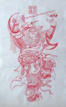 Wuqiang woodblock New Year painting Cinnabar Zhongkui 42X66cm painted heart traditional folk characteristic art intangible cultural heritage recommendation