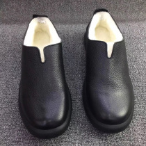 Pure Wool Genuine Leather Old Man Daddy Man Break Code Leather Cotton Shoes Head Layer Cow Leather Thickened Winter Warm Leather Shoes Sloth Shoes