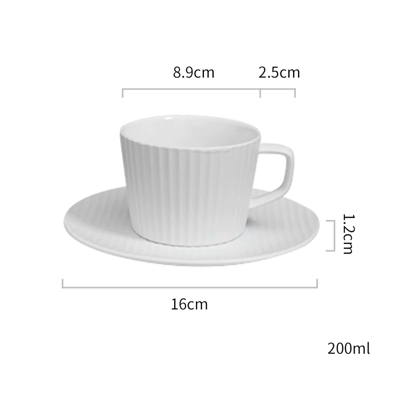 Trăng mật Kim ngân sọc Nhật Bản Frosted Ceramic Mug Coffee Cup Saucer Office Water Cup Tea Tea Cup - Cà phê