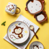 Trẻ con Dễ thương vẽ tay bằng gốm động vật Bộ đồ ăn trẻ em khay riêng đĩa ăn sáng cho bé ăn bát đĩa đĩa nhựa dùng 1 lần Đồ ăn tối