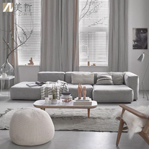 Nordic Fabric Sofa Corner Combo Small Family Living Room Minimalist Modern Tofu Block Tech Cloth Sofa Day Style