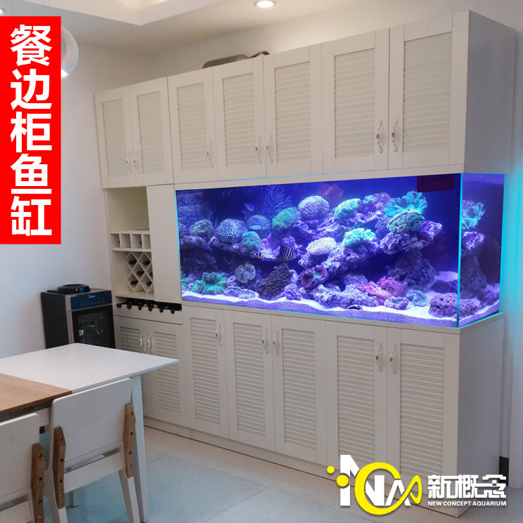 New concept sideboard fish tank aquarium ecological furniture European style Korean pastoral style Pingxiang door installation