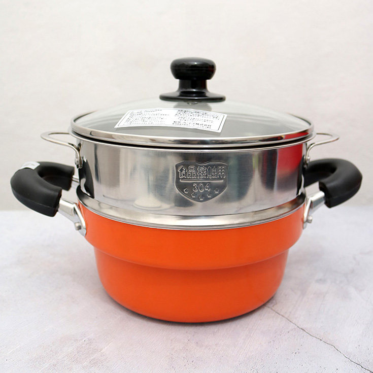 Foreign trade Japanese-style household small soup pot gas induction cooker universal one person food tempura frying pan non-stick mini 20cm
