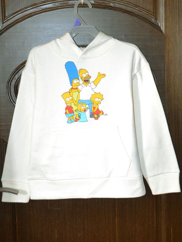 Mu Foreign Trade American Simpsons Family Hooded Pullover Sweatshirt for Girls, Single-Sided Fleece Cartoon Sweatshirt, Fleece Jacket 8-12 Mu Foreign Trade American Simpsons Family Hooded Pullover Sweatshirt for Girls, Single-Sided Fleece Cartoon Sweatshirt, Fleece Jacket 8-12