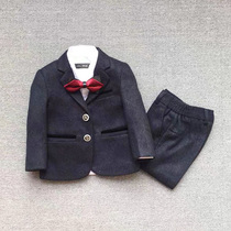 Boy suits suit 2-3-4-5-6-7-year-old Chaineren Childrens Western suit Winter-year-old baby handsome gown