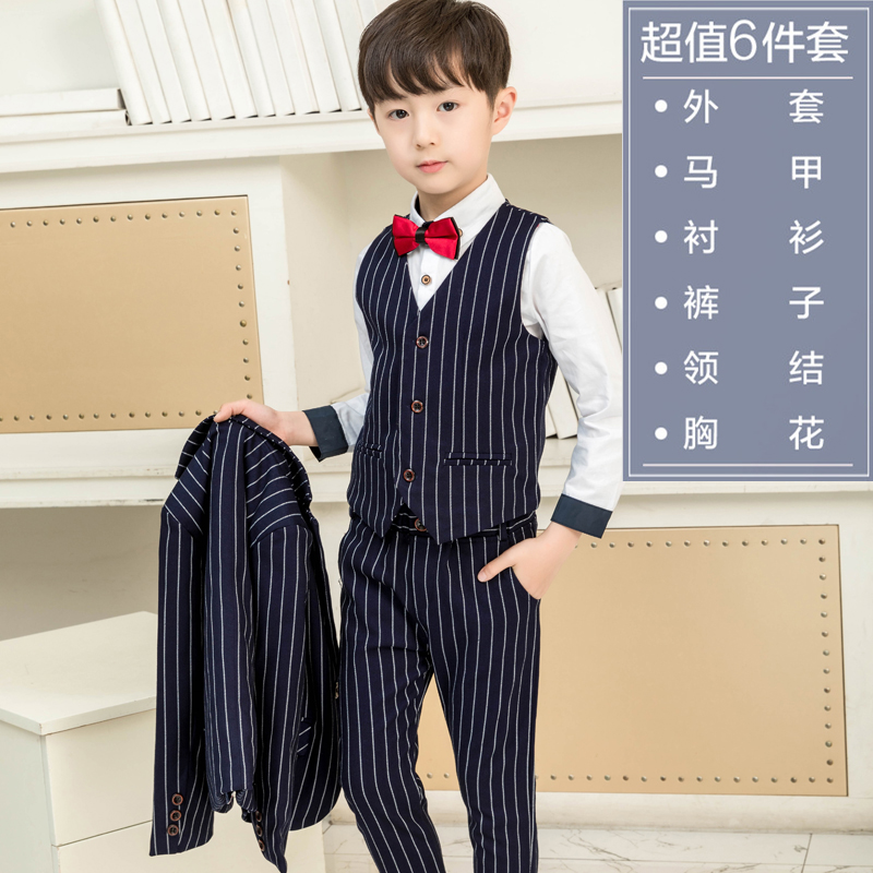 Chàng trai phù hợp với phù hợp với mùa xuân và mùa hè hoa childrens trẻ em nhỏ phù hợp với ăn mặc Hàn Quốc phiên bản của babys sinh nhật biểu diễn piano váy.