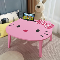 Laptop desk Bed with foldable cute student dormitory desk Writing small desk Cartoon study desk