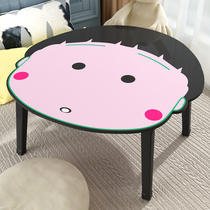 Laptop desk Dorm bed Folding lazy simple student cartoon small desk Bedroom sitting low